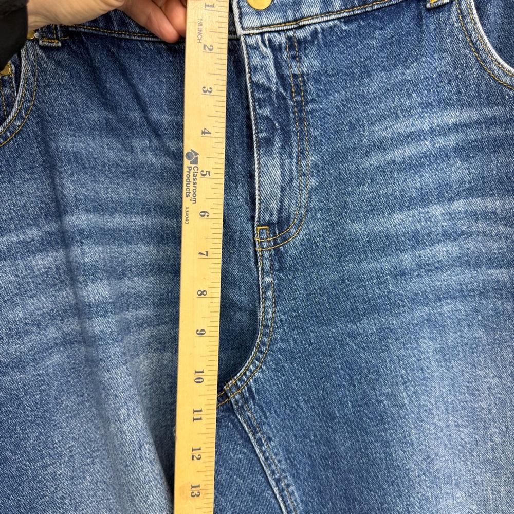 Talbots Wide Straight Ankle Cuff‎ Jeans - Viola Wash sz 16W - Picture 7 of 11